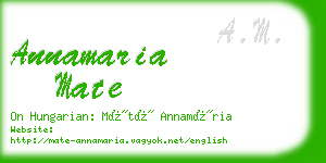 annamaria mate business card